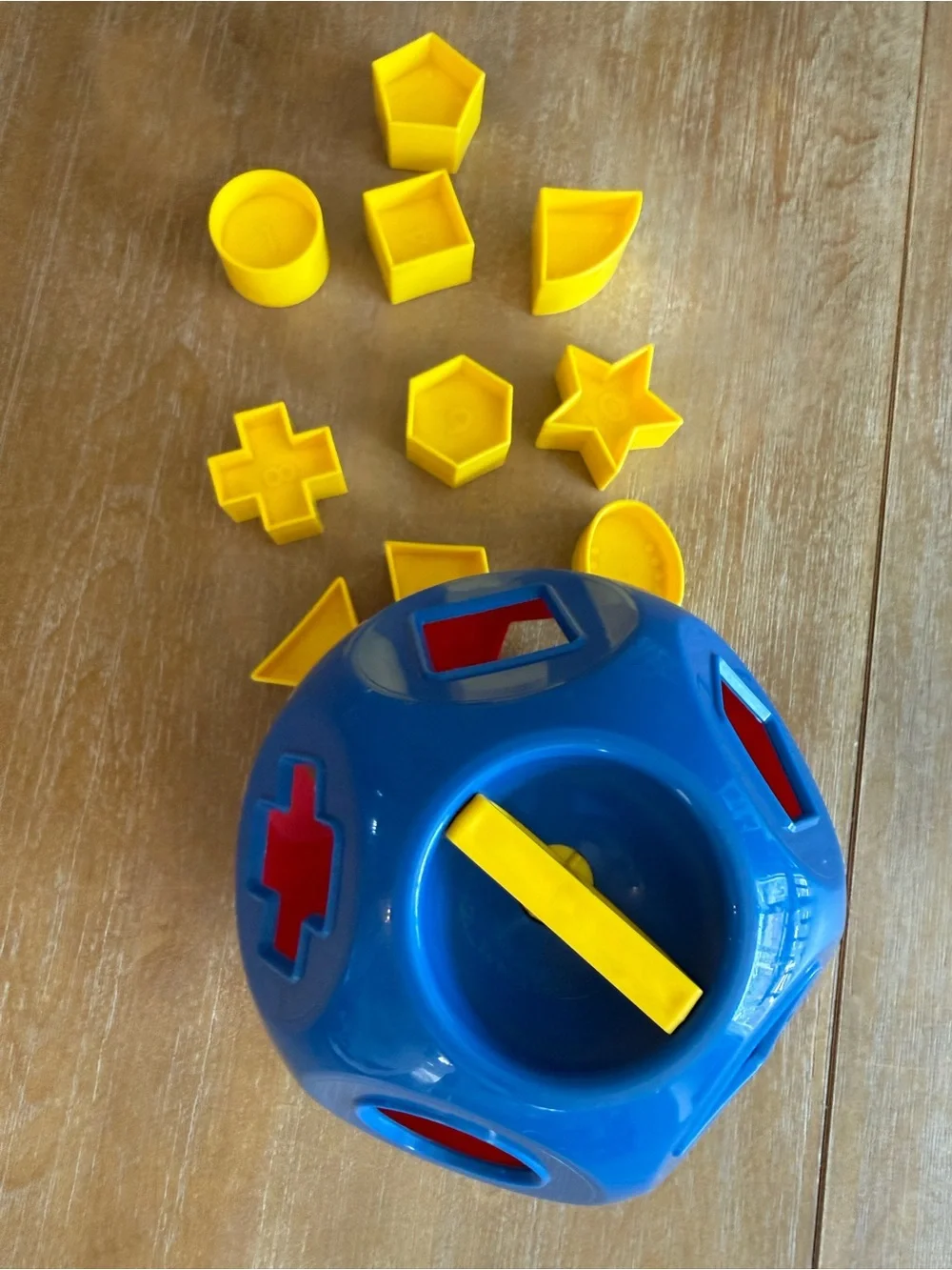 Disney Red & Blue Stacking Train with Yellow Shape Blocks